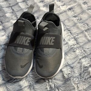 Nike Kids Black and Gray Slip-On Sneakers